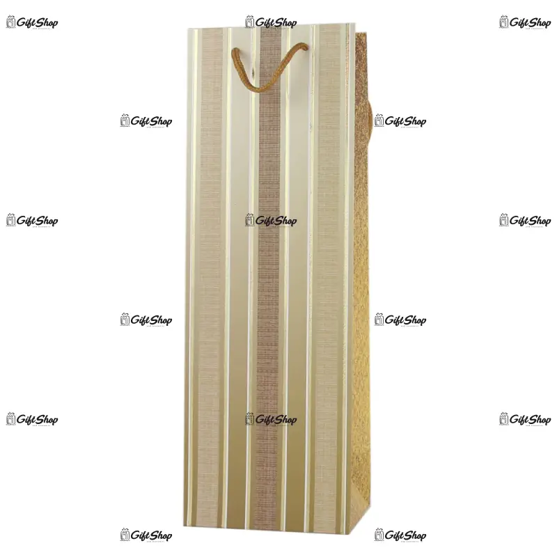 Punga cadou bauturi din hartie 12x35 cm, dungi